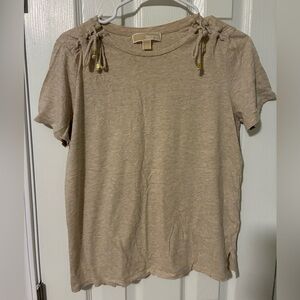 Michael Kors Beige Short Sleeve Top